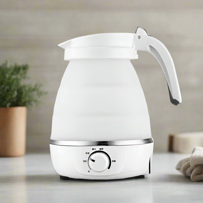Mini Portable Fold Electric Kettle Thermostat Keep Warm Home Travel Business Automatic Power off Silicone Stainless Steel Safety
